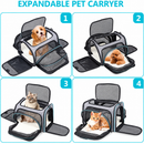 Portable Pet Carrier for Cats & Small Dogs, Expandable Foldable Travel Bag
