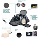 Portable Pet Carrier for Cats & Small Dogs, Expandable Foldable Travel Bag