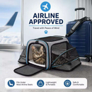 Portable Pet Carrier for Cats & Small Dogs, Expandable Foldable Travel Bag