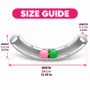 Cat Toy Track with 2 Colorful Balls, Curved Interactive Play Board for Cats