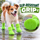 Dog Rain Boots, Waterproof Silicone Pet Shoes with Anti-Slip Sole
