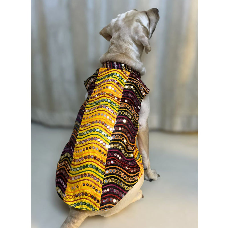 Traditional Dog Dress for Small, Medium & Large Dogs-YELLOW