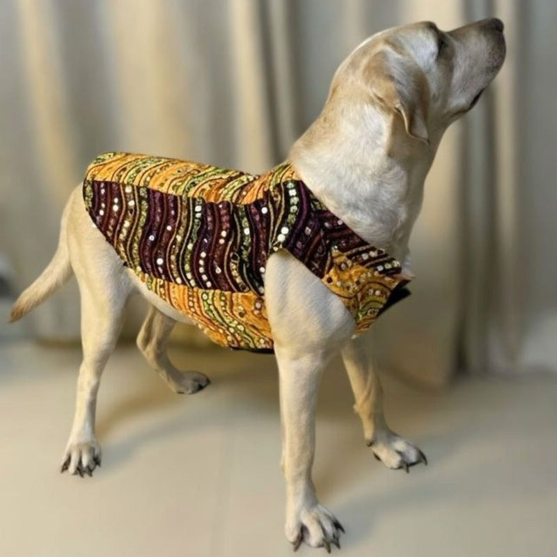 Traditional Dog Dress for Small, Medium & Large Dogs-YELLOW