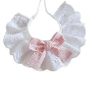 Cute Frilly Lace Pet Collar with Blue Bow