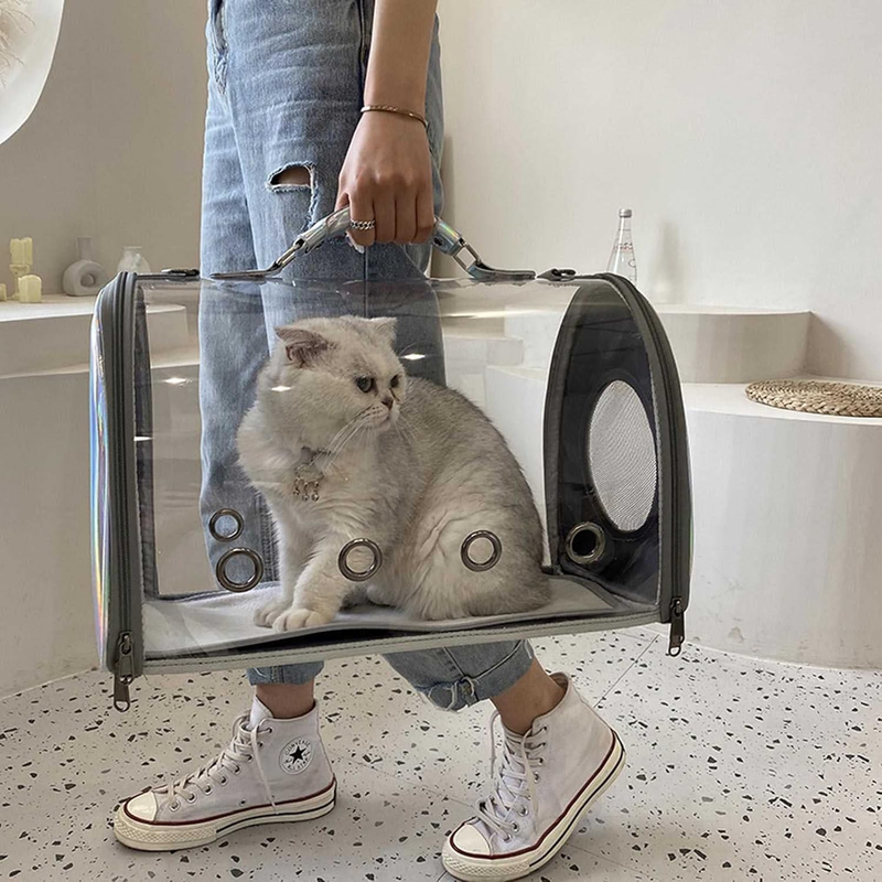 Transparent Pet Travel Carrier Tote Bag for Dogs, Cats And More