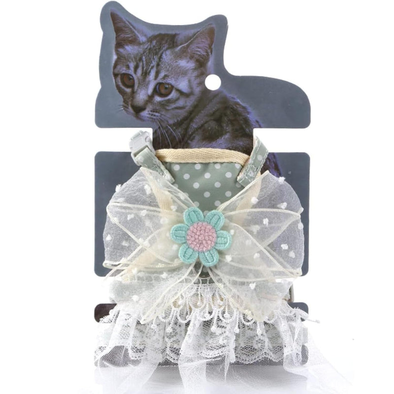 Cute Cat Harness Dress with Leash, Soft and Adjustable