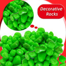 Decorative Pebbles for Aquarium Green Color Stones