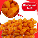 Decorative Pebbles Aquarium Orange Color Stones