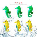 Multi-Color Floating Seahorses - 6pcs Aquarium Decor