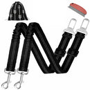 Pets Dog Seat Belt Set of 2 for Cars, Includes a Hair Brush