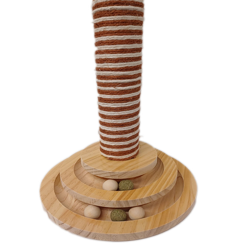 Interactive Sisal Scratcher Toy for Kittens Fun Cat Scratching Post