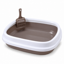 Cat Litter Tray with Scoop | Plastic Cat Toilet Box