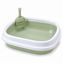 Cat Litter Tray with Scoop | Plastic Cat Toilet Box