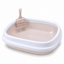 Cat Litter Tray with Scoop | Plastic Cat Toilet Box