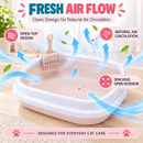 Cat Litter Tray with Scoop | Plastic Cat Toilet Box