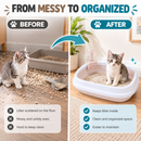 Cat Litter Tray with Scoop | Plastic Cat Toilet Box