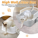 Cat Litter Box with Scoop | Plastic Kitty Litter Tray with Sifting Grate