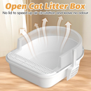 Cat Litter Box with Scoop | Plastic Kitty Litter Tray with Sifting Grate