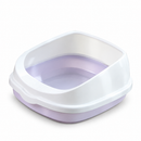 Cat Litter Box | Plastic Kitty Litter Tray with High Sides, Easy Clean Cat Toilet Pan for Indoor Cats & Kittens