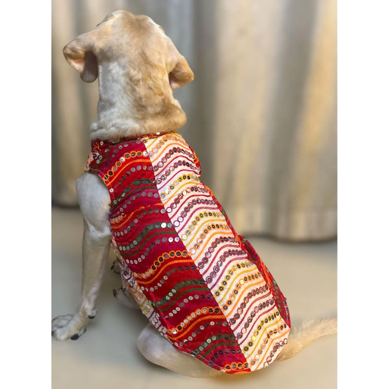 Traditional Dog Dress for Small, Medium & Large Dogs – Red