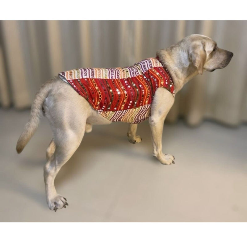 Traditional Dog Dress for Small, Medium & Large Dogs – Red