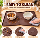 Silicone Pet Feeding Mat for Dogs & Cats, Waterproof Food & Water Bowl