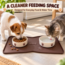 Silicone Pet Feeding Mat for Dogs & Cats, Waterproof Food & Water Bowl