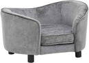 Dog Sofa for Small & Medium Dogs | Plush Velvet Pet Sofa Bed with Removable Cushion