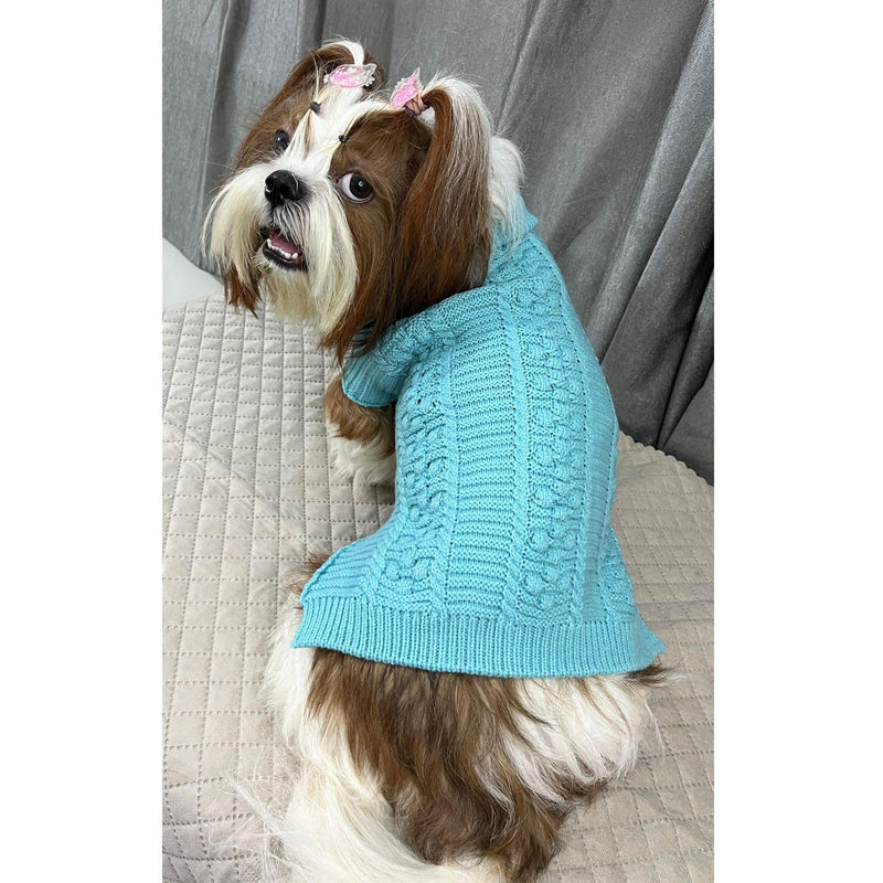 Winter Sweaters for small Dogs And Cats Soft-Comfy (Sky Blue)