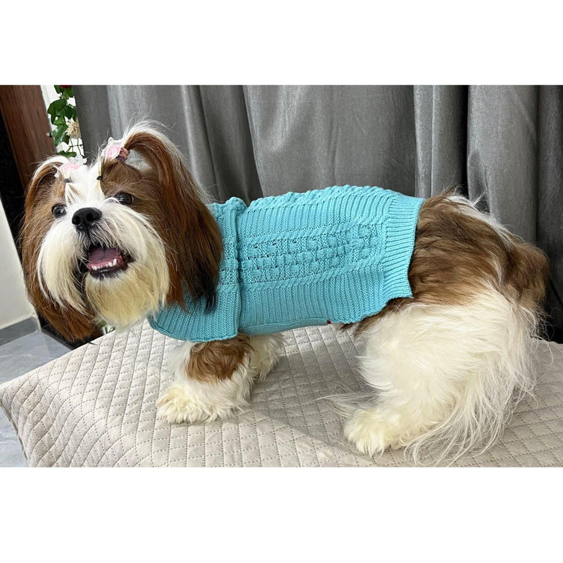 Winter Sweaters for small Dogs And Cats Soft-Comfy (Sky Blue)