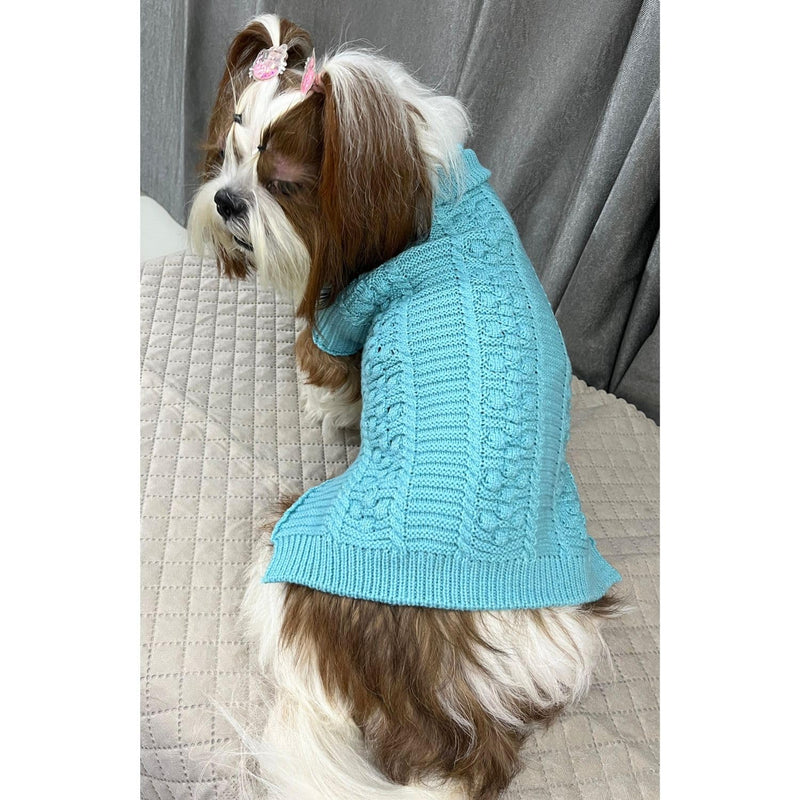 Winter Sweaters for small Dogs And Cats Soft-Comfy (Sky Blue)