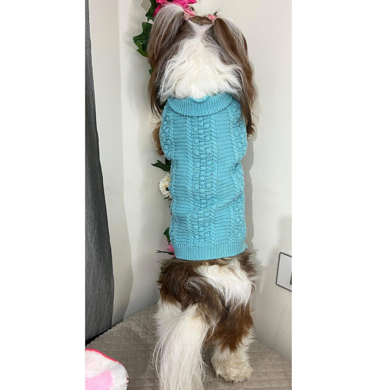 Winter Sweaters for small Dogs And Cats Soft-Comfy (Sky Blue)