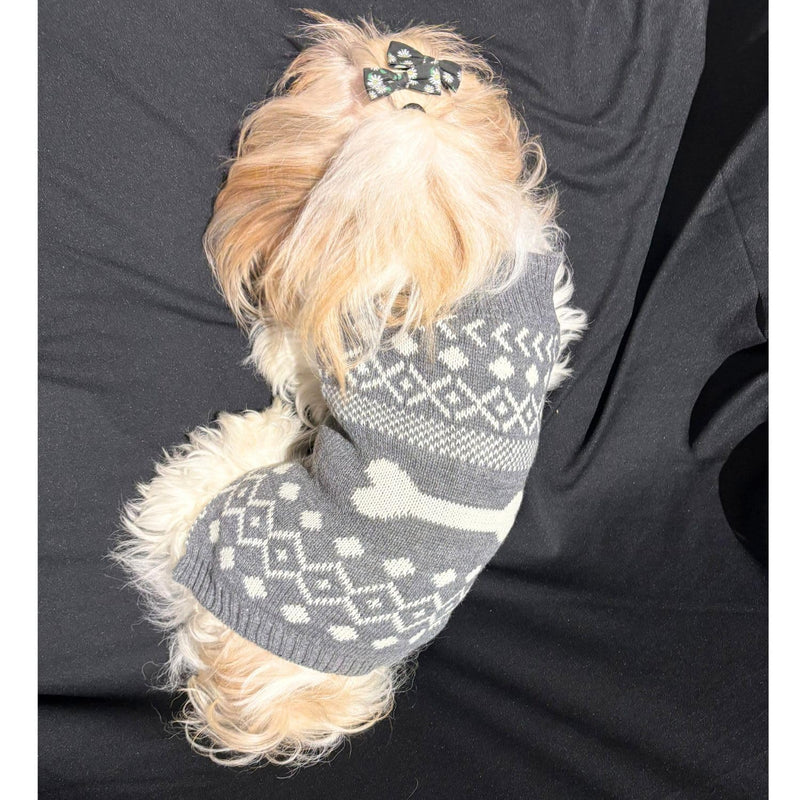 Winter Pet Sweaters for Small Dogs & Cats (Grey)