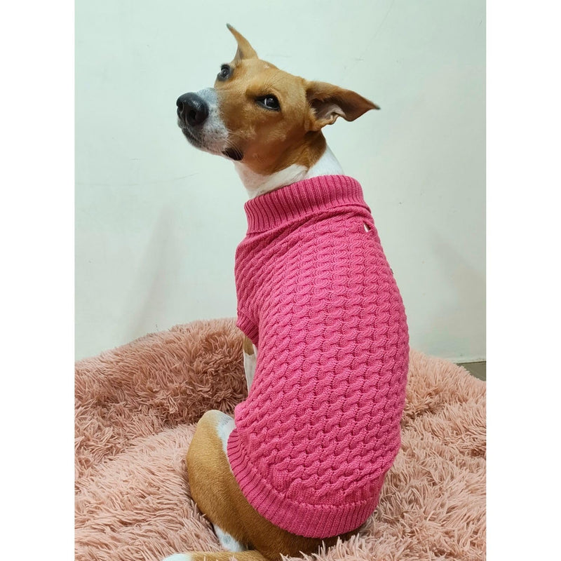 Winter – Warm Woolen Knitwear for Small & Medium Dogs ,Cats (Pink)