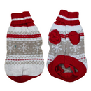 Winter Dog Sweater – Red & White
