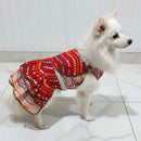 Festive Traditional Dog Dress for Small & Medium Breeds