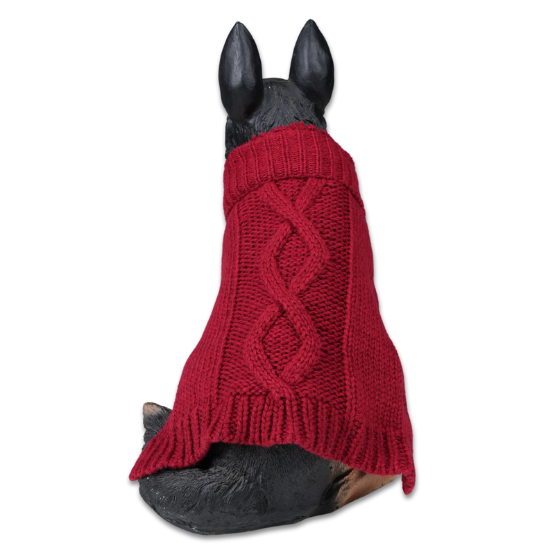 Turtleneck Dog Sweater - Classic Cable Knit for Small Dogs & Cats