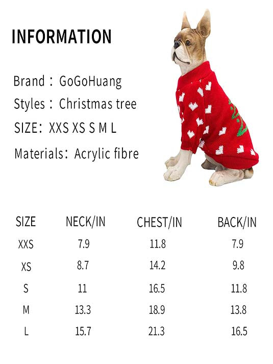 Cozy Printed Thermal Dog Sweater for Small Dogs & Cats (XS)