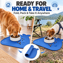 Silicone Pet Feeding Mat for Dogs & Cats, Waterproof Food & Water Bowl Placemat