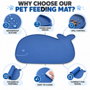 Silicone Pet Feeding Mat for Dogs & Cats, Waterproof Food & Water Bowl Placemat