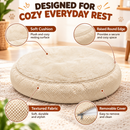 Cozy Round Pet Bed for Dogs & Cats , Soft Plush Bed