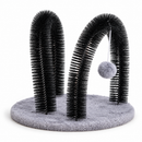 Cat Self Grooming Brush, 360 Degree Massage Arch with Soft Bristles and Hanging Plush Ball Toy,