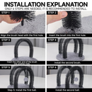 Cat Self Grooming Brush, 360 Degree Massage Arch with Soft Bristles and Hanging Plush Ball Toy,