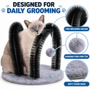 Cat Self Grooming Brush, 360 Degree Massage Arch with Soft Bristles and Hanging Plush Ball Toy,