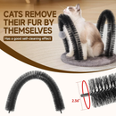 Cat Self Grooming Brush, 360 Degree Massage Arch with Soft Bristles and Hanging Plush Ball Toy,
