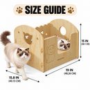 Cozy Wooden Cat Hammock Bed- Stylish Comfort for Cats
