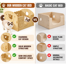 Cozy Wooden Cat Hammock Bed- Stylish Comfort for Cats
