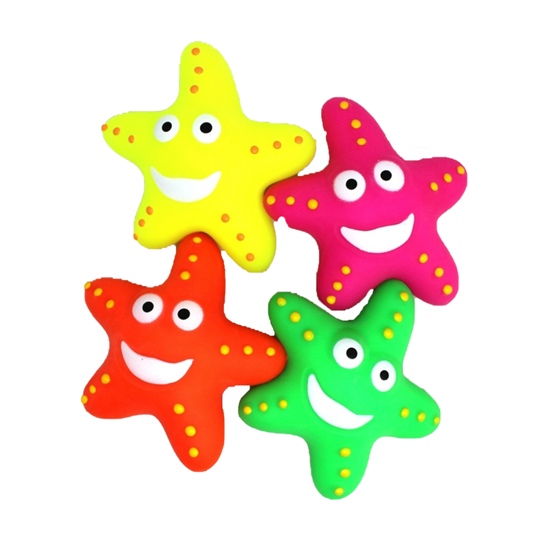 Rubber Star Fish Squeaky Toy For Dogs