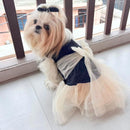 Dog Dress for Girls Dogs and Cats - Dark Blue