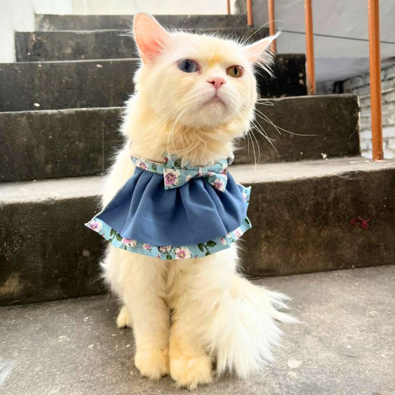 Floral Cat Collar with Bow